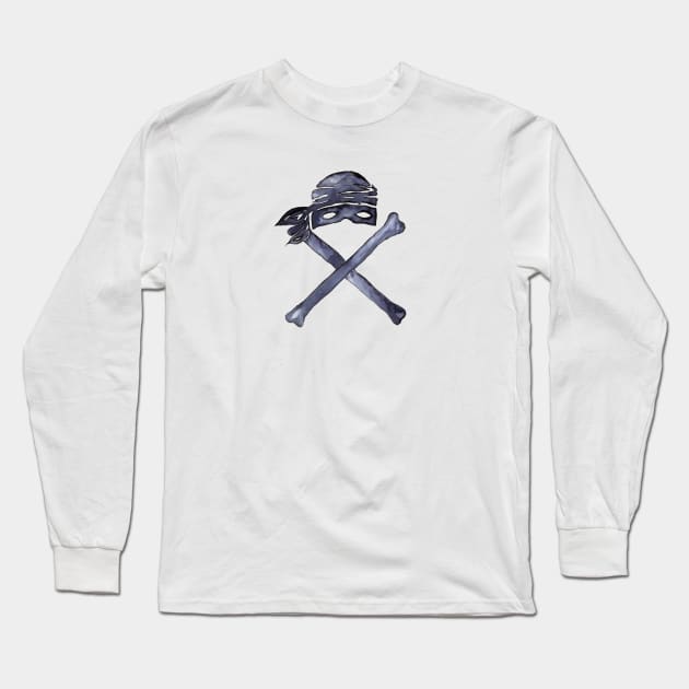 Dread Pirate Jolly Roger Jolly Roberts Long Sleeve T-Shirt by RavensLanding